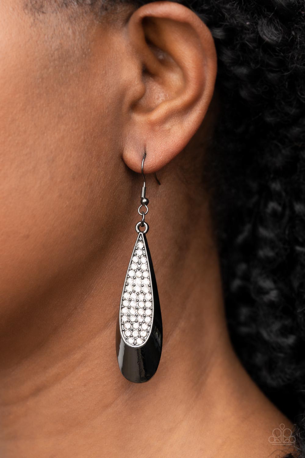 Prismatically Persuasive - Black Earrings