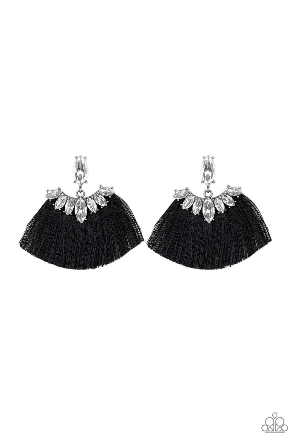 Paparazzi Formal Flair - Black Earrings 