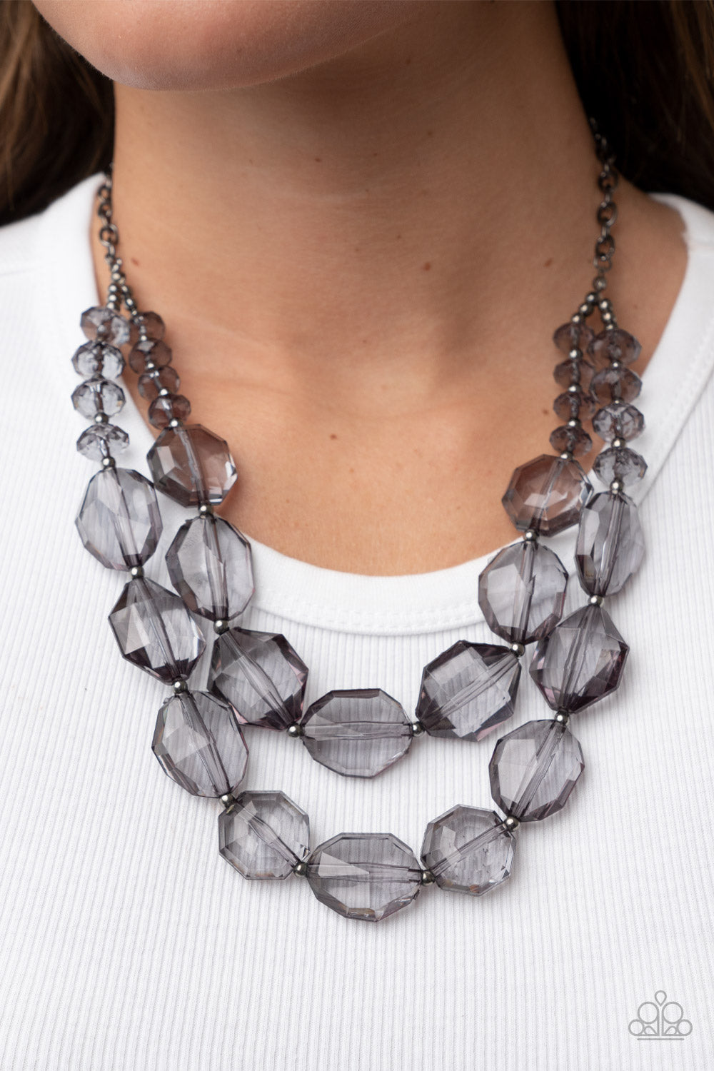 Icy Illumination - Black Necklace