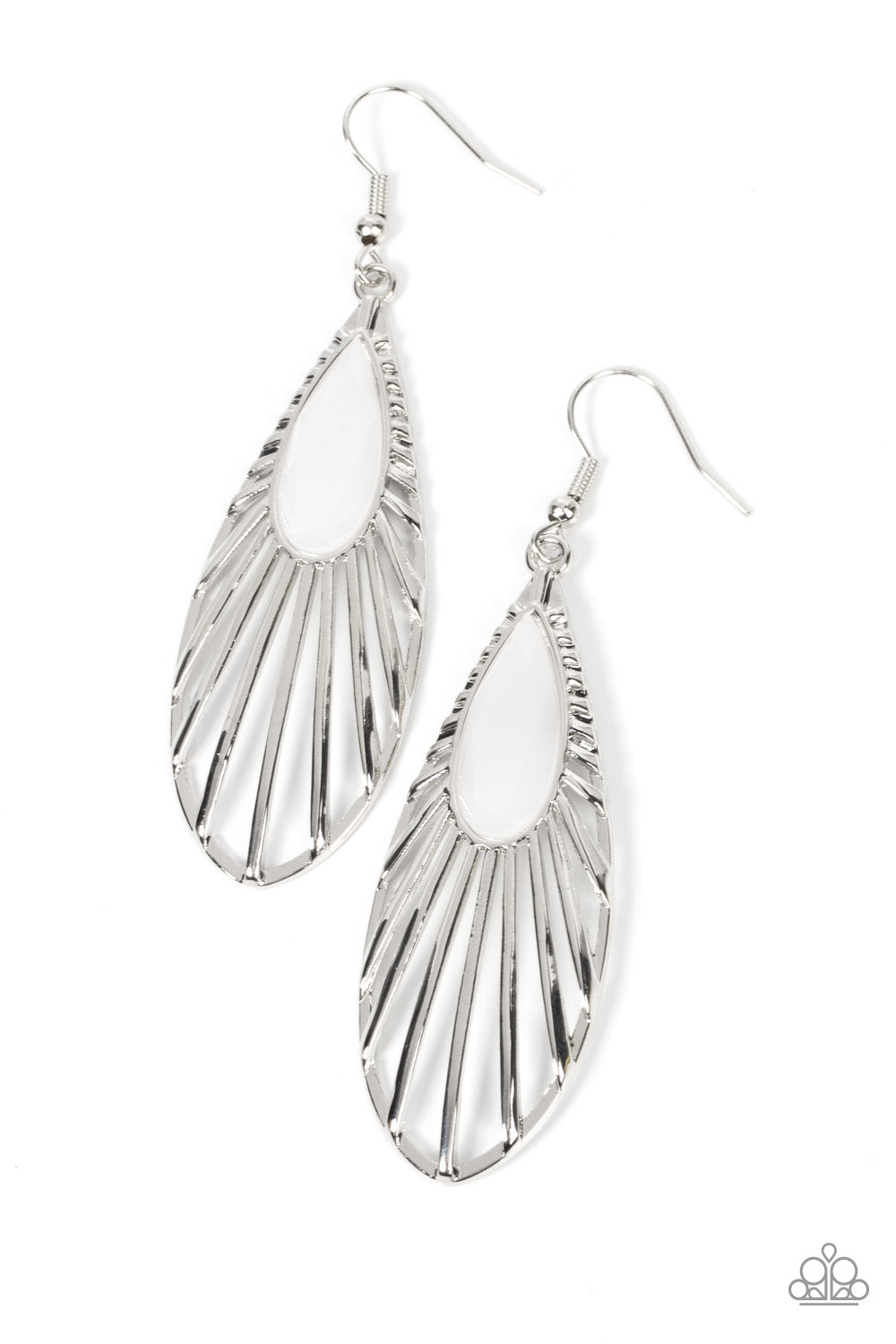 WING-A-Ding-Ding - White Earring