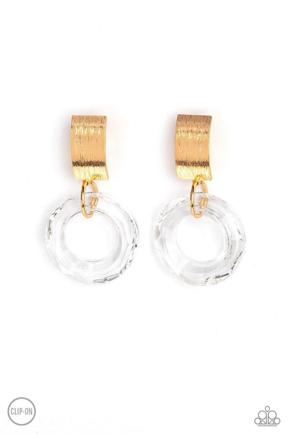 Clear Out! - Gold Clip On Earrings