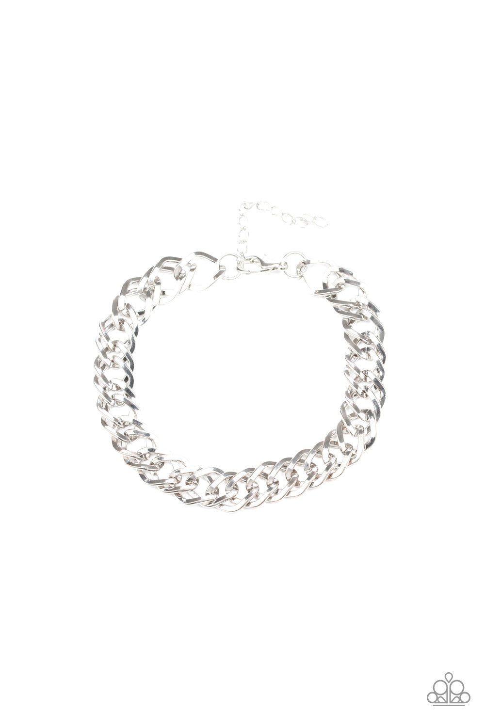 Paparazzi On The Ropes - Silver Urban Bracelet - Kingdom Bling Showroom