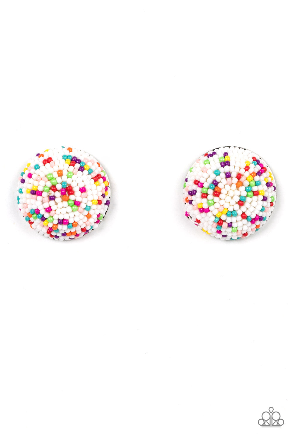 Kaleidoscope Sky - White Post Earring