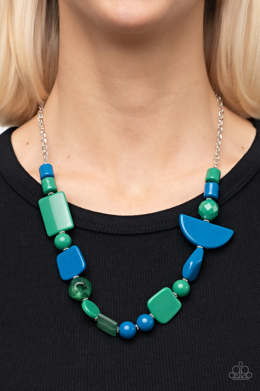 Tranquil Trendsetter - Green Necklace 