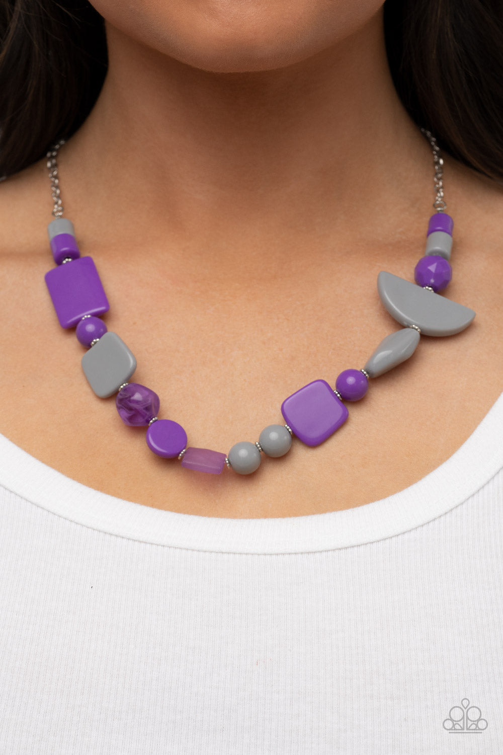 Tranquil Trendsetter - Purple Necklace 