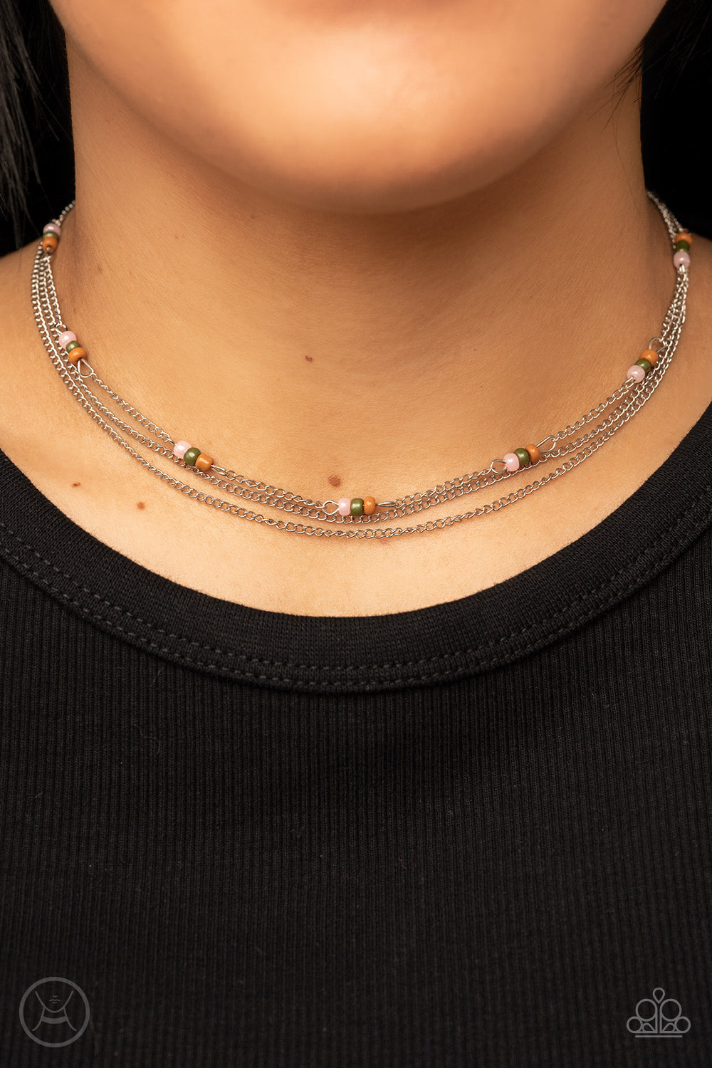 Paparazzi Bountifully Beaded - Multi Choker Necklace