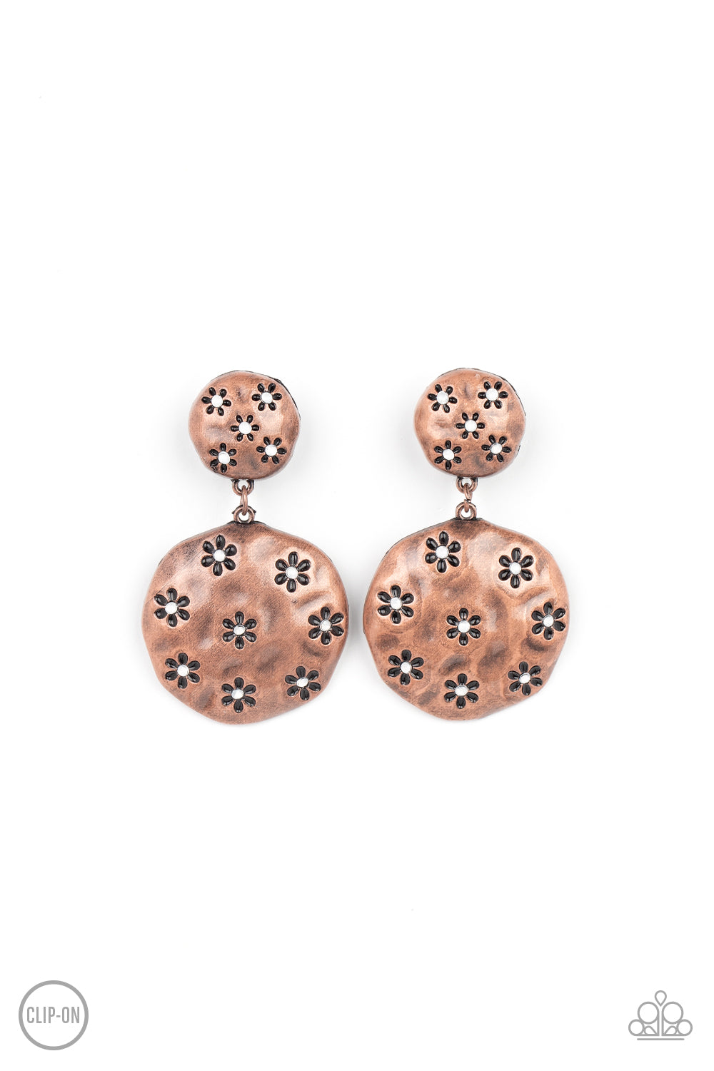 Paparazzi Industrial Fairytale - Copper Clip On Earring