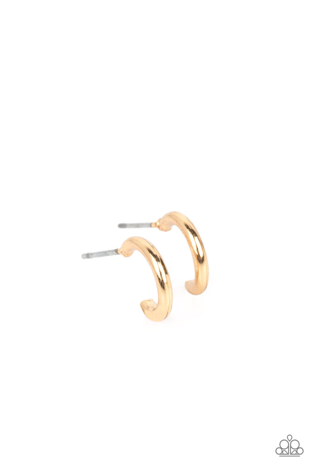 Skip the Small Talk - Gold Hoop Earring