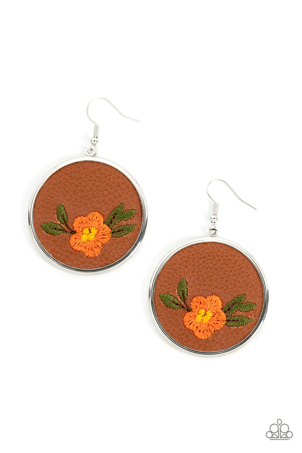 Prairie Patchwork - Orange Earring