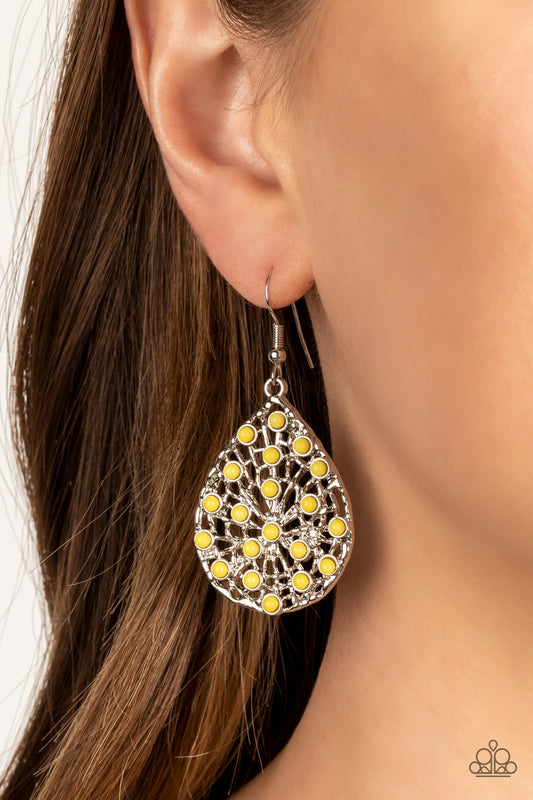 Botanical Berries - Yellow Earrings