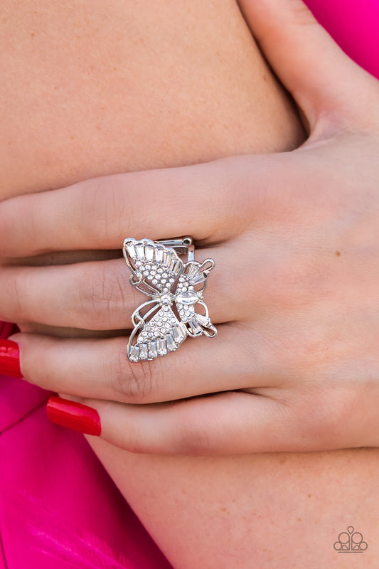 Fearless Flutter - White Ring - Life of The Party Exclusive June 2022