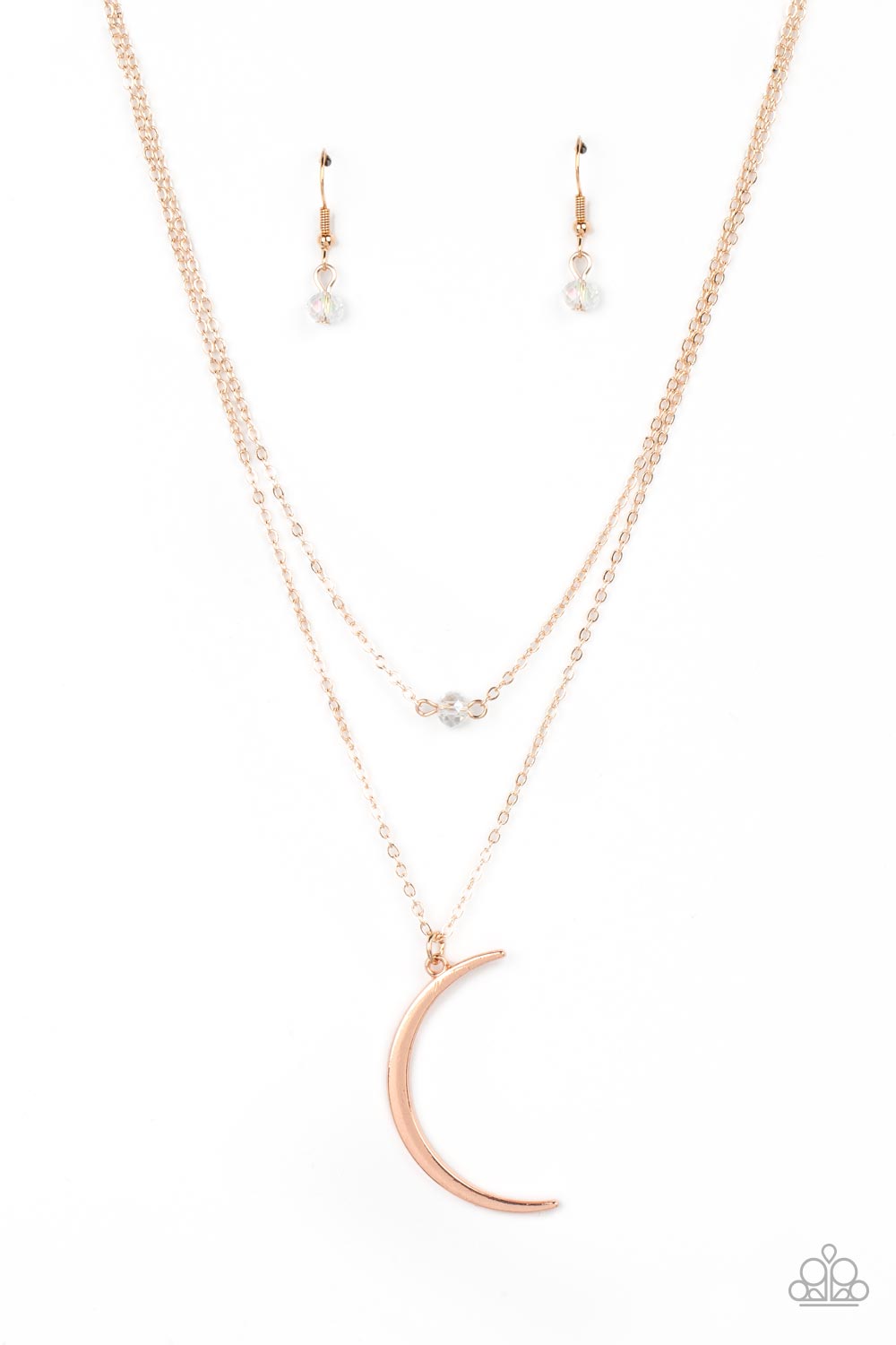 Modern Moonbeam - Rose Gold Necklace