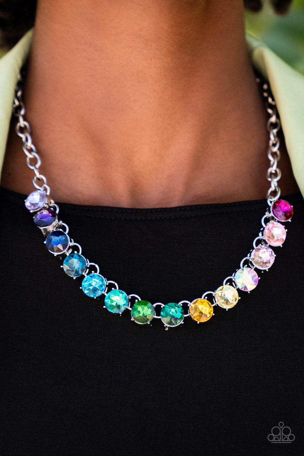 Rainbow Resplendence - Multi Necklace - Life of The Party Exclusive June 2022