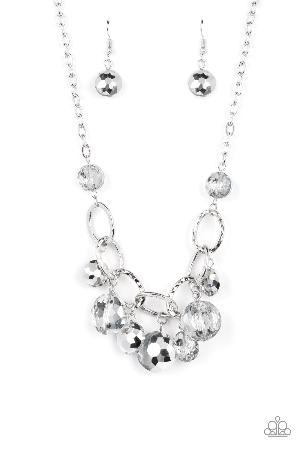 Rhinestone River - Silver Necklace