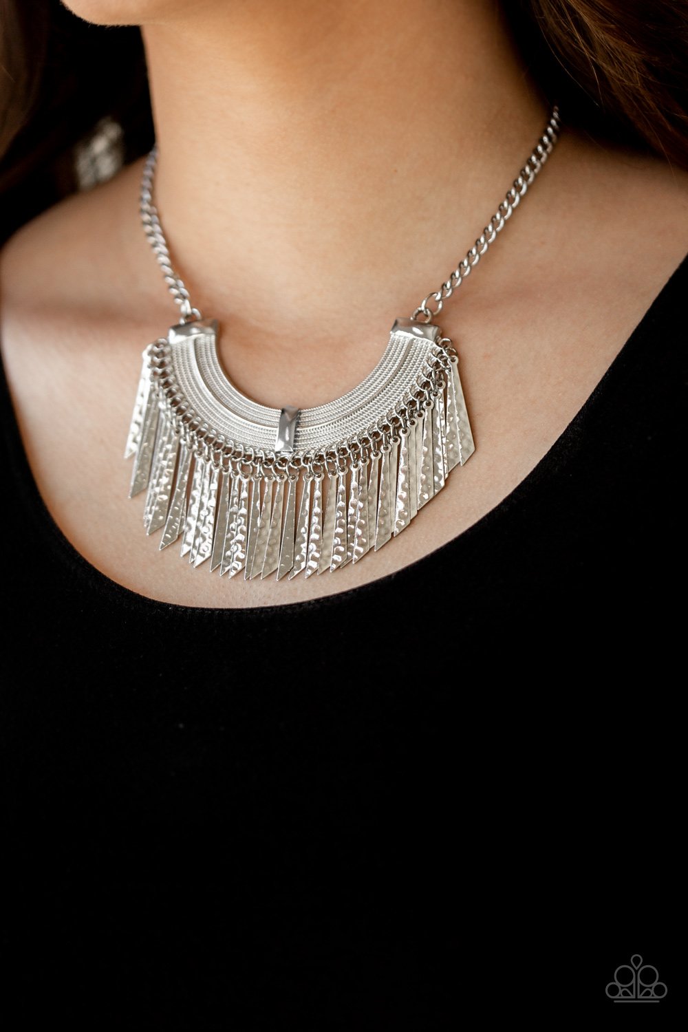 Paparazzi Impressively Incan - Silver Necklace