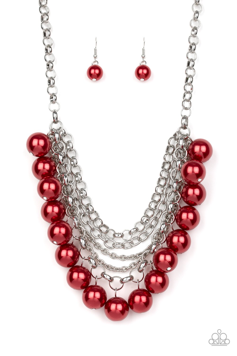 Paparazzi One-Way WALL STREET - Red Necklace 
