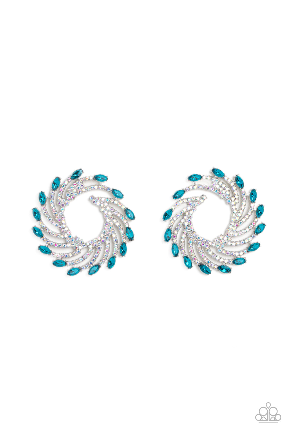 Firework Fanfare - Blue Post Earrings