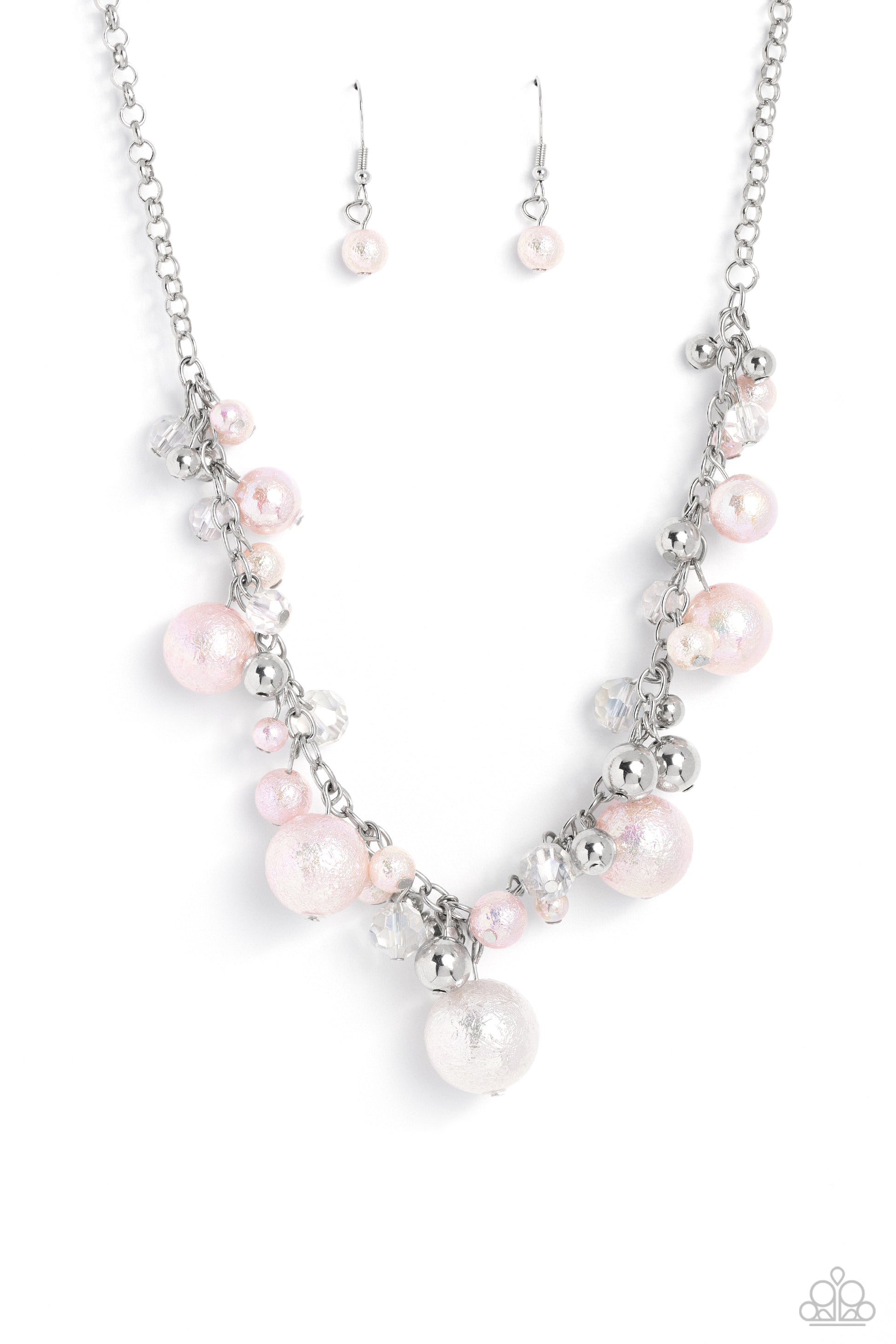 Paparazzi Scratched Shimmer - Pink Necklace