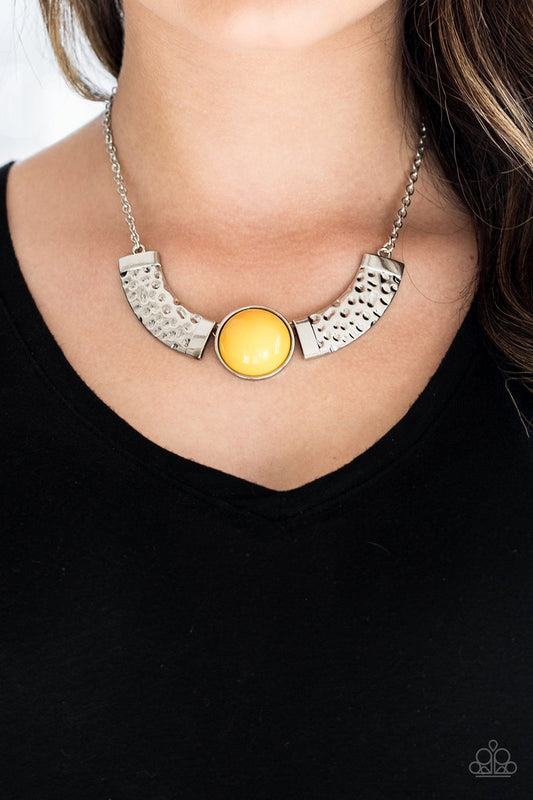 Paparazzi Egyptian Spell - Yellow Necklace