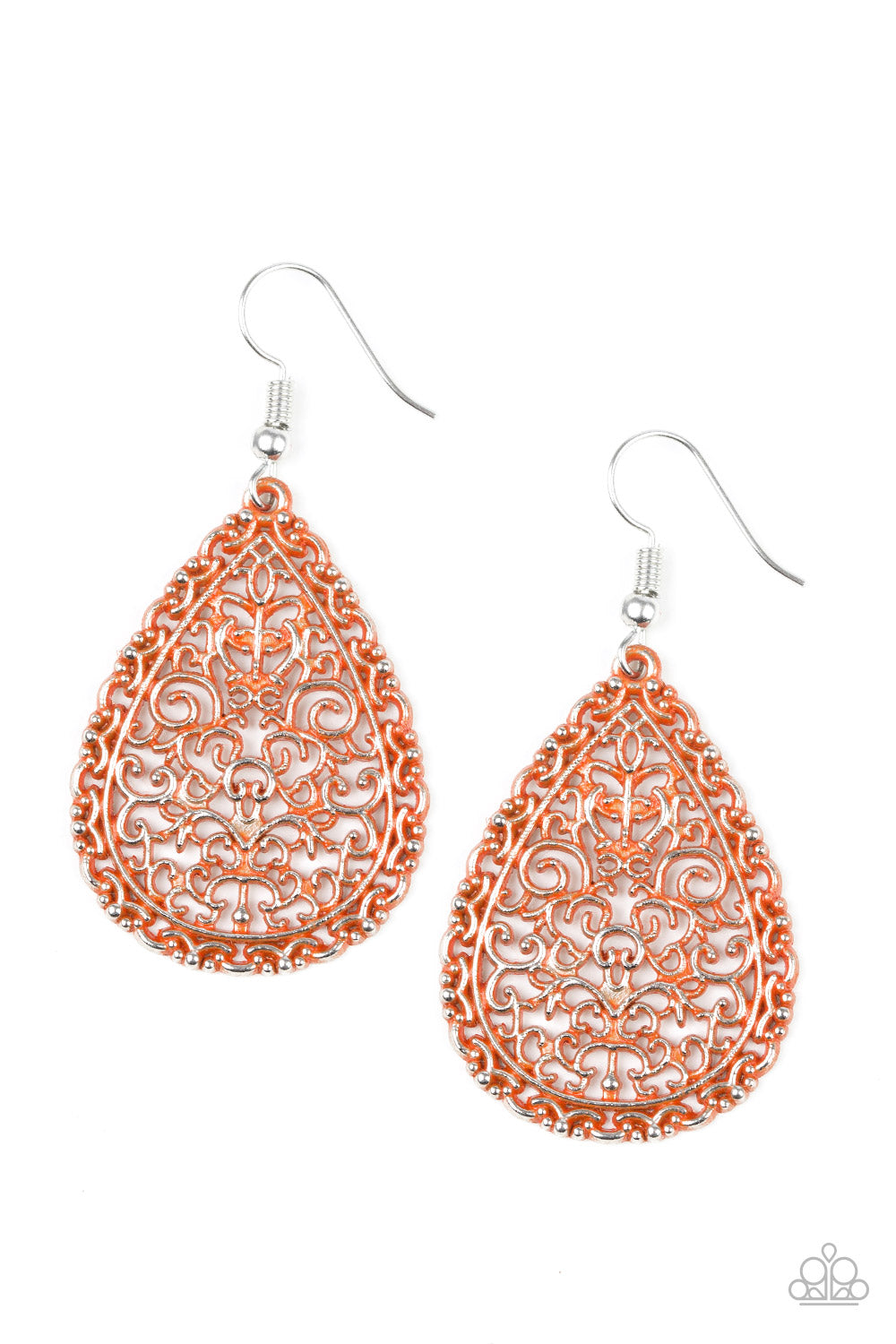 Paparazzi Indie Idol - Orange Earrings - Kingdom Bling Showroom