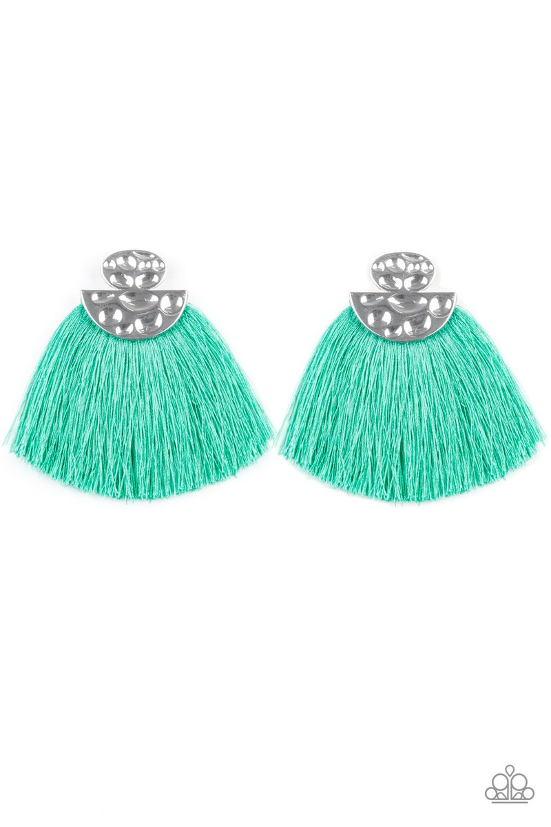 Paparazzi Make Some Plume - Green Earrings 