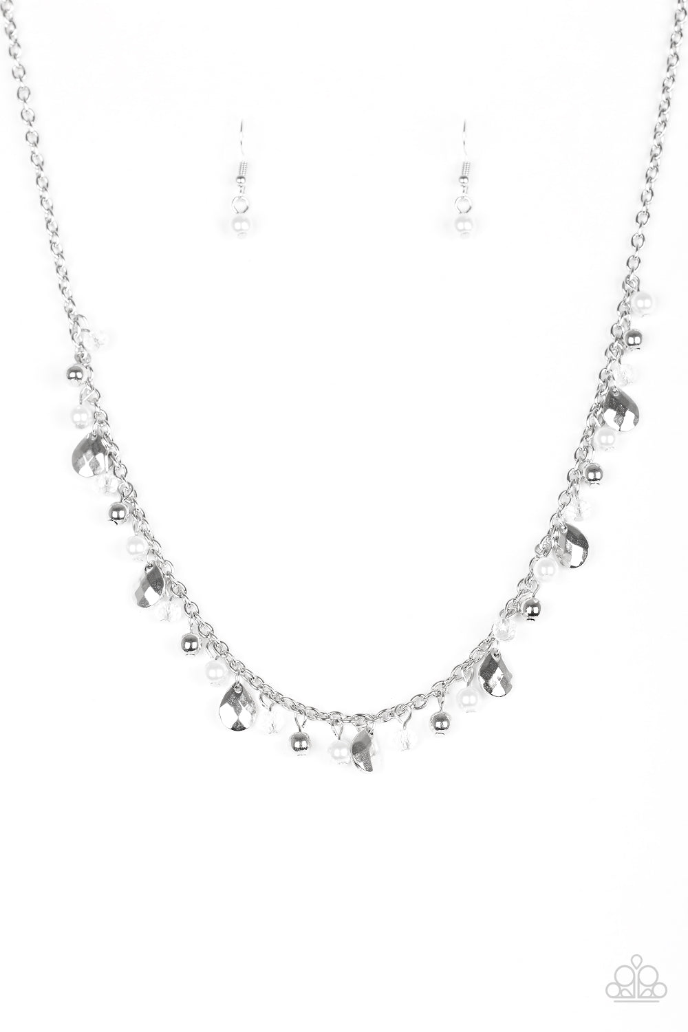 Paparazzi Spring Sophistication - White Necklace - Kingdom Bling Showroom