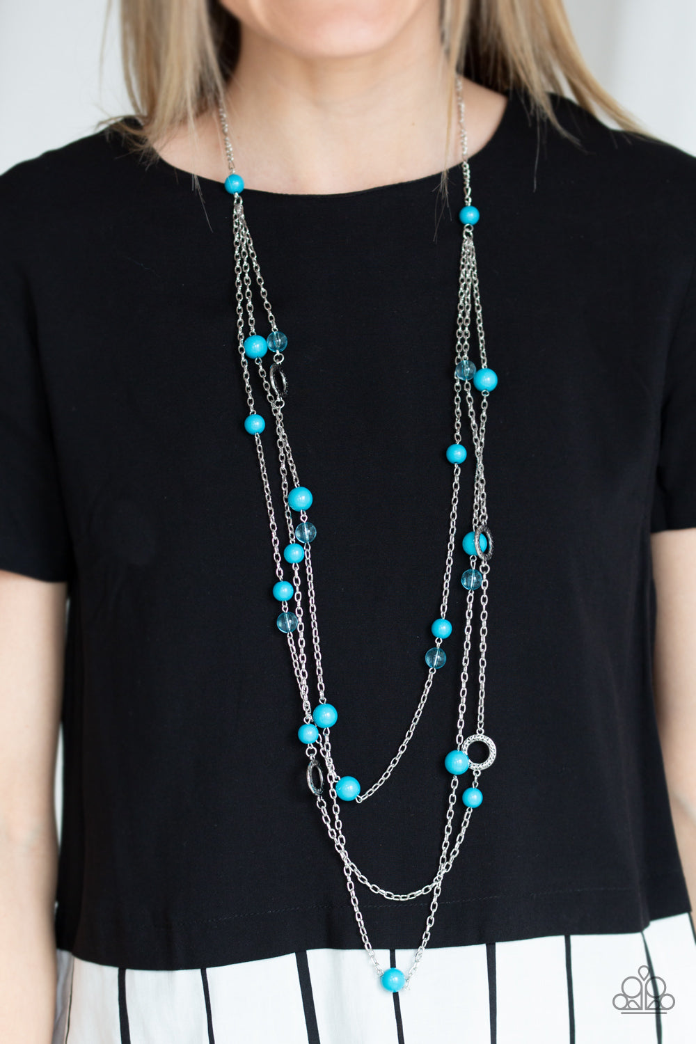 Paparazzi Brilliant Bliss - Blue Necklace 