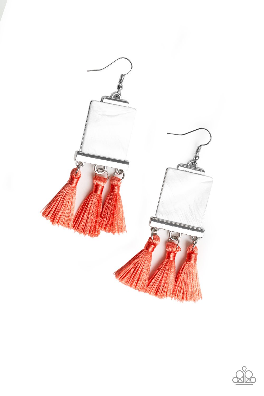 Paparazzi Tassel Retreat - Orange/Coral Earrings 