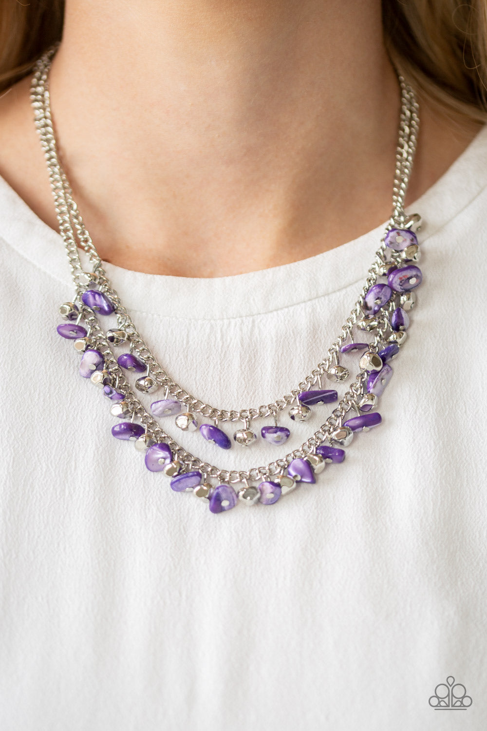 Pebble Pioneer - Purple Necklace