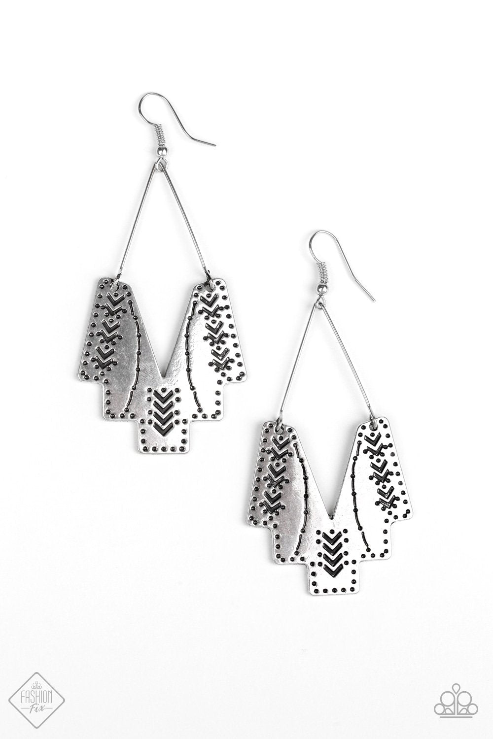 Paparazzi Arizona Adobe - Silver Earrings - Kingdom Bling Showroom