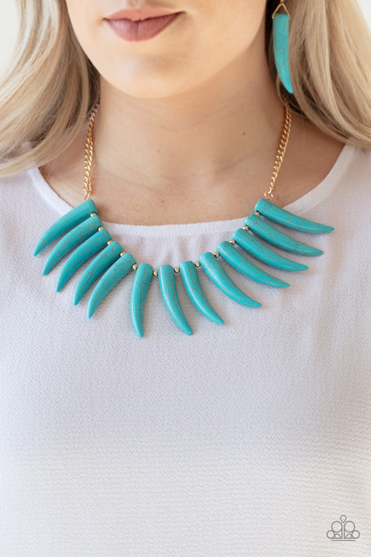 Paparazzi Tusk Tundra - Blue Necklace 