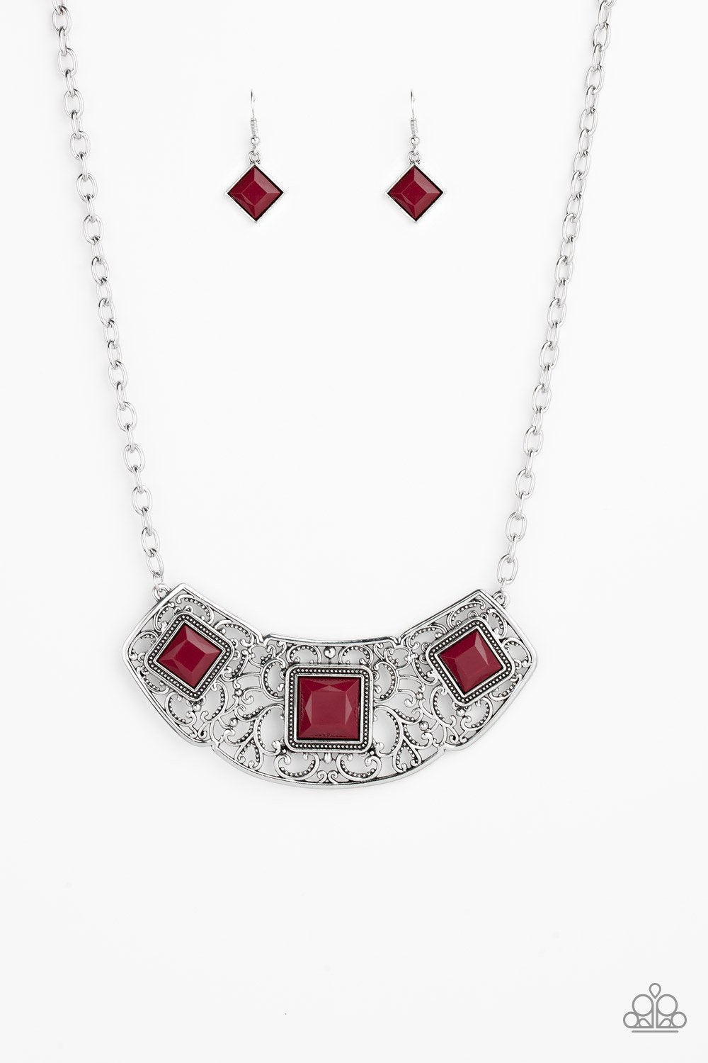 Paparazzi Feeling Inde-PENDANT - Red Necklace 