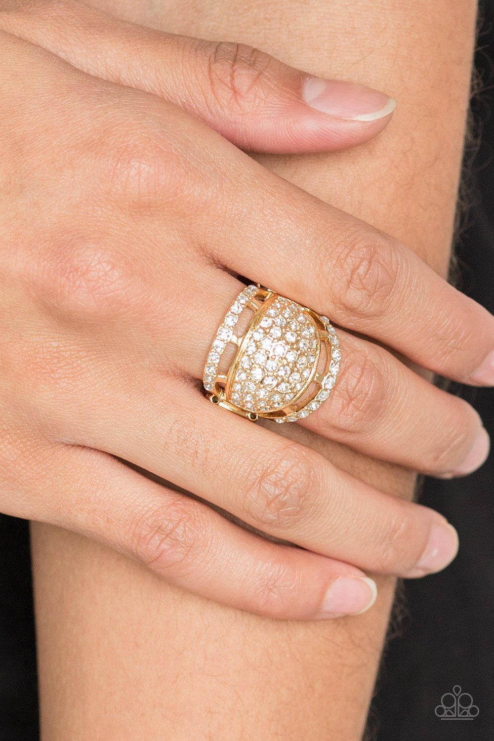 Paparazzi The Seven Figure Itch - Gold Blingy Ring 