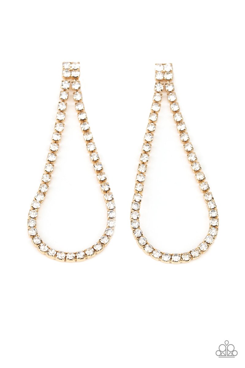 Paparazzi Diamond Drops - Gold Earrings 