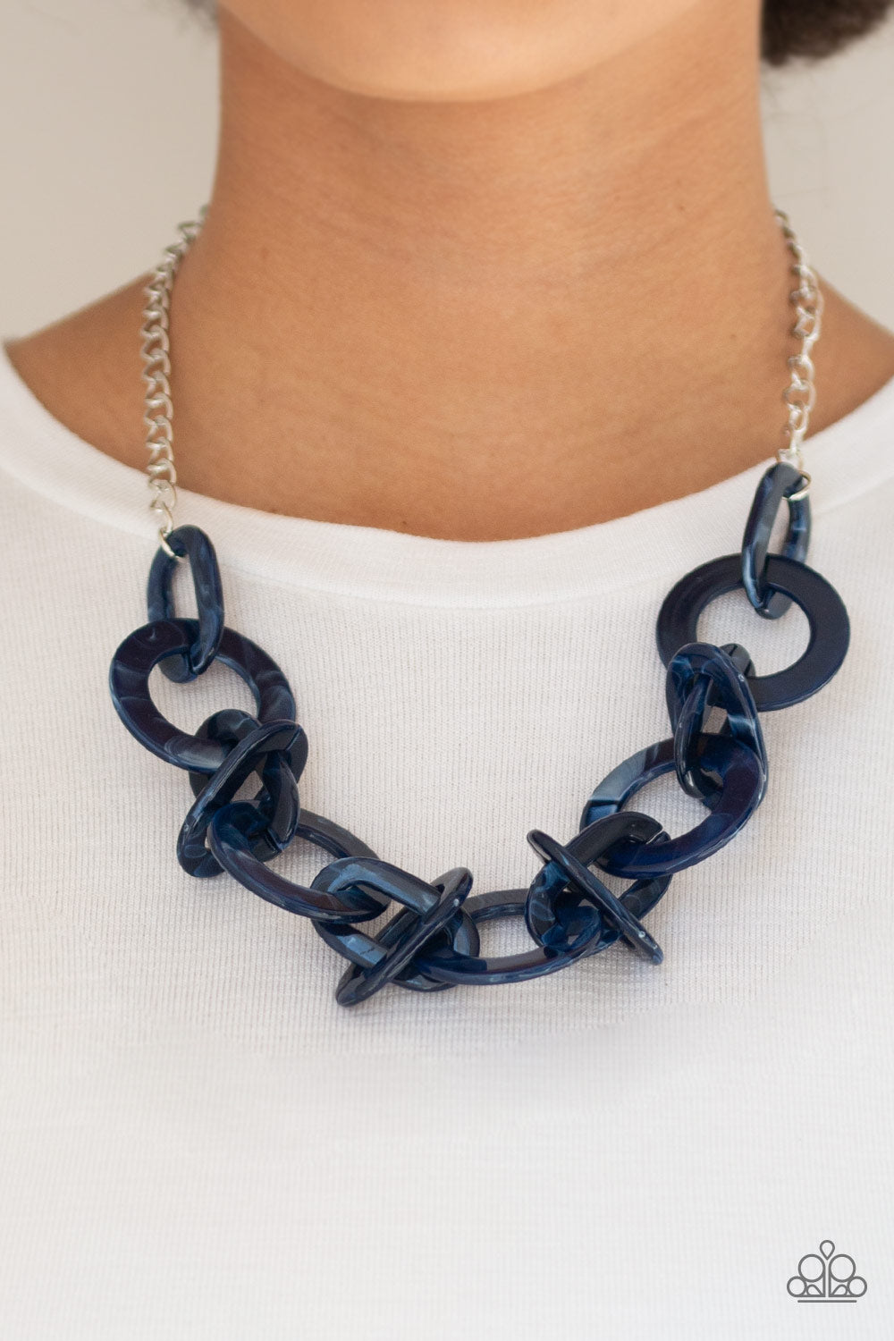 Paparazzi Chromatic Charm - Blue Necklace - Kingdom Bling Showroom