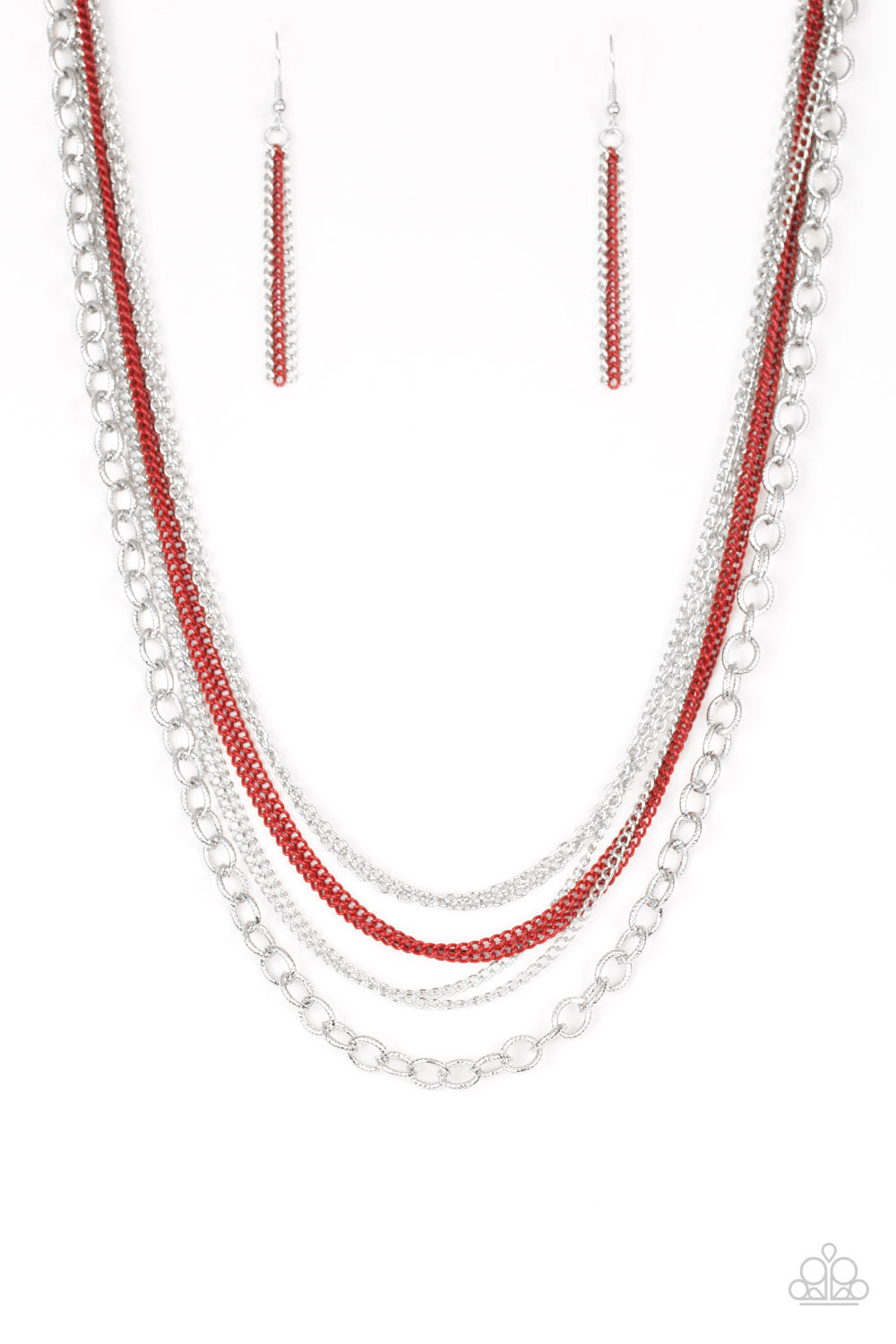 Paparazzi Intensely Industrial - Red Necklace 