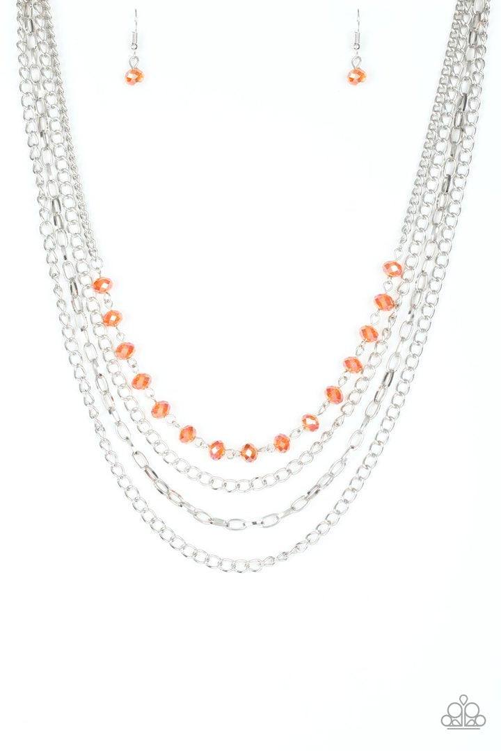 Paparazzi Extravagant Elegance - Orange Necklace