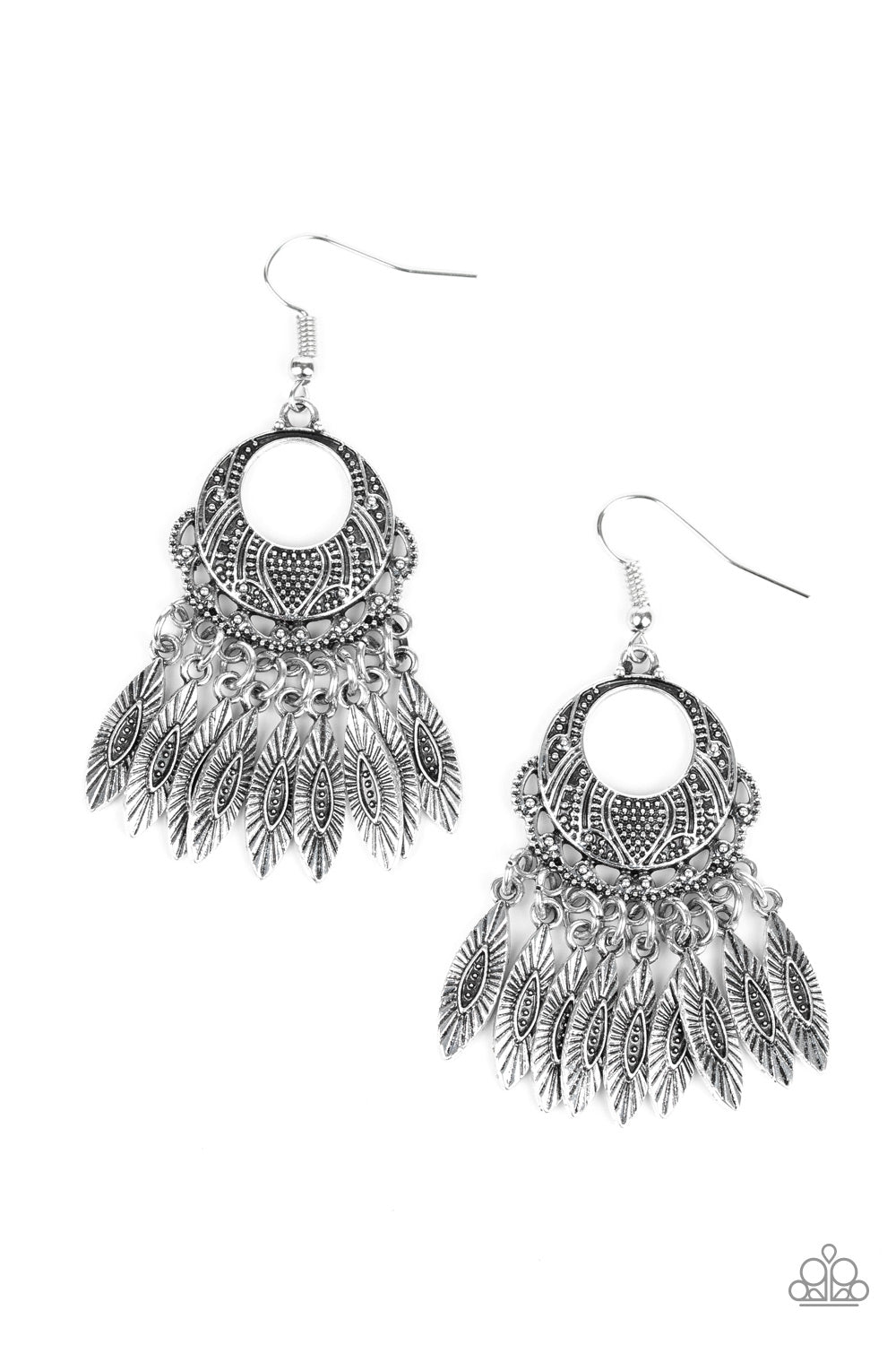 Paparazzi Country Chimes - Silver Earrings - Kingdom Bling Showroom