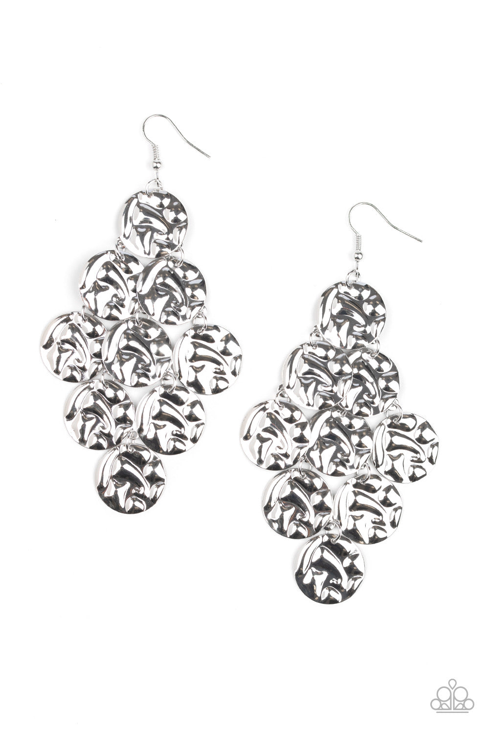 Paparazzi Metro Trend - Silver Earrings - Kingdom Bling Showroom