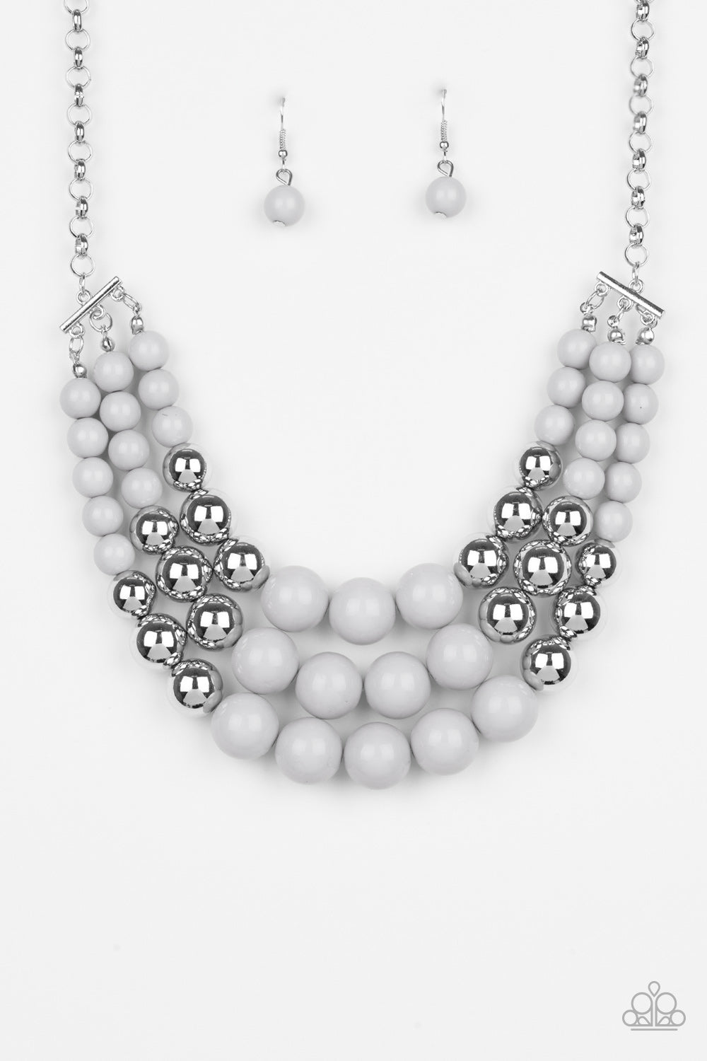 Paparazzi Dream Pop - Silver Necklace - Kingdom Bling Showroom