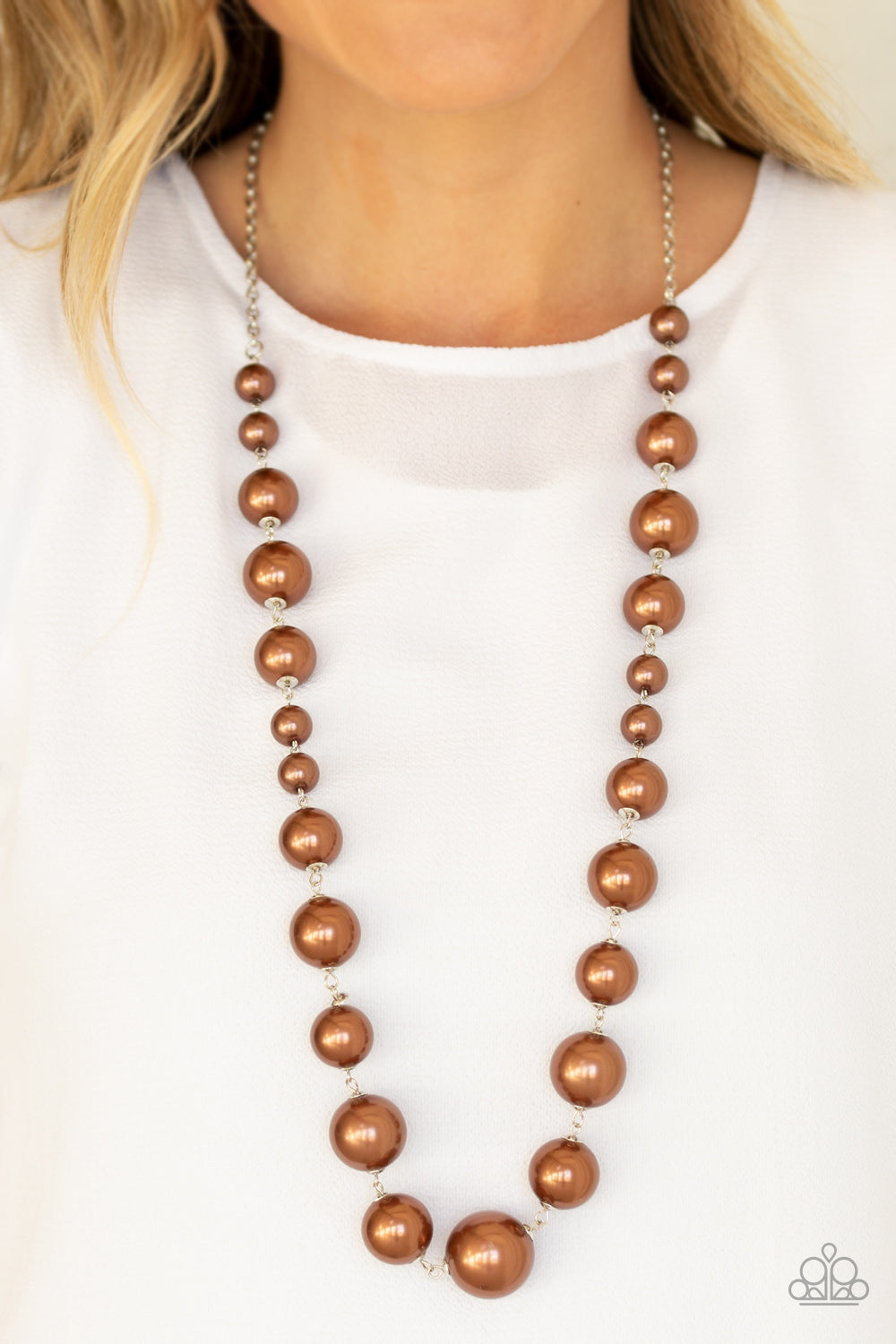 Paparazzi Pearl Prodigy - Brown Necklace 