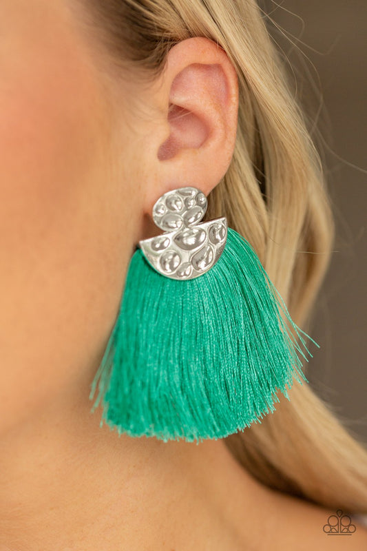 Paparazzi Make Some Plume - Green Earrings 