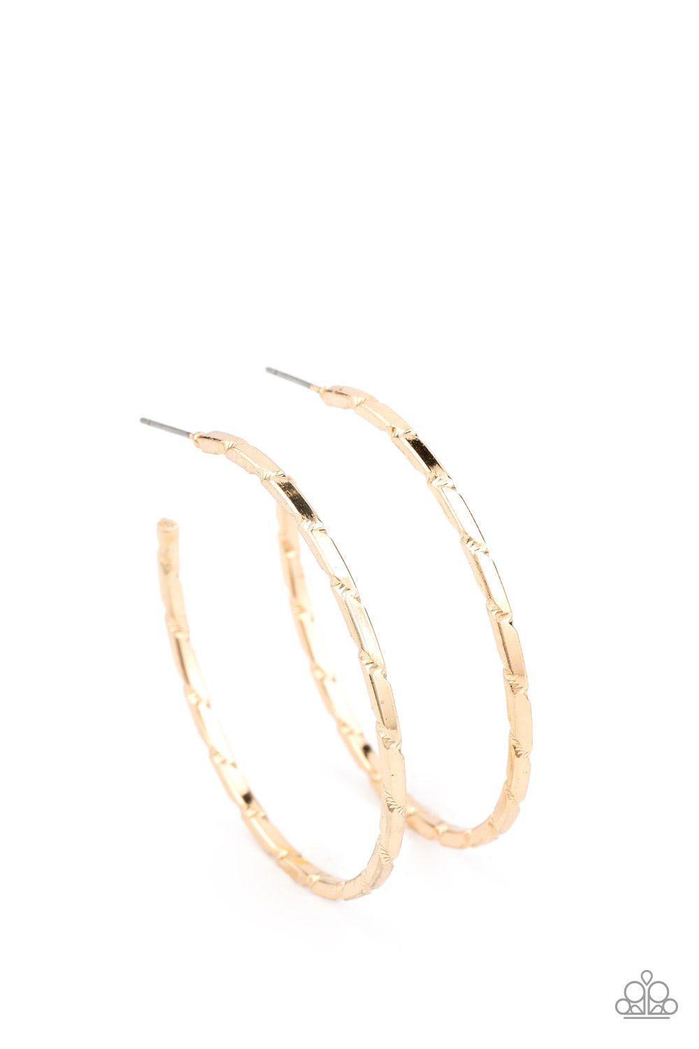 Paparazzi Unregulated - Gold Hoop Earrings 