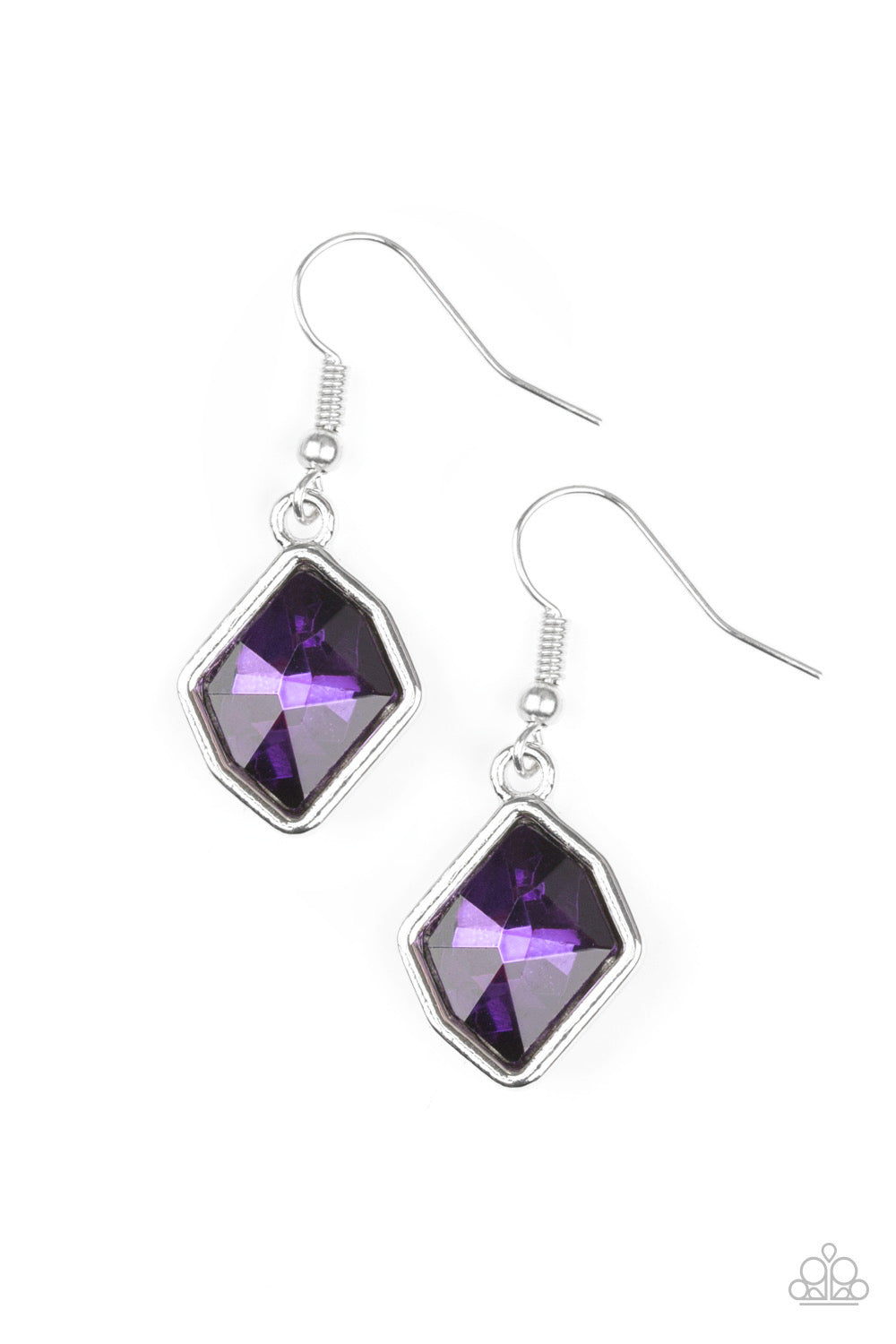 Paparazzi Glow It Up - Purple Earrings - Kingdom Bling by Pamela