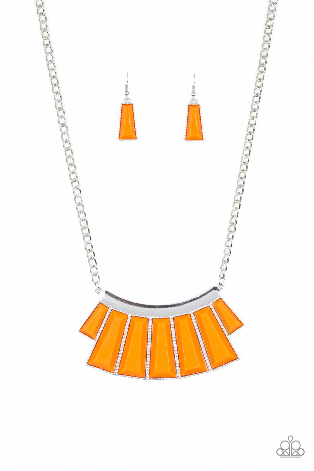 Paparazzi Glamour Goddess - Orange Necklace 