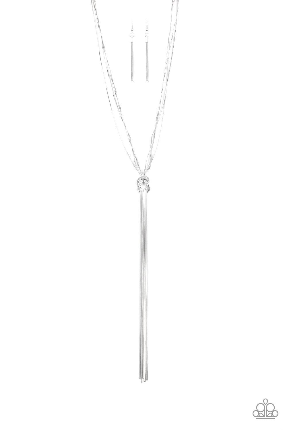 Paparazzi Forget Me KNOT - Silver Necklace