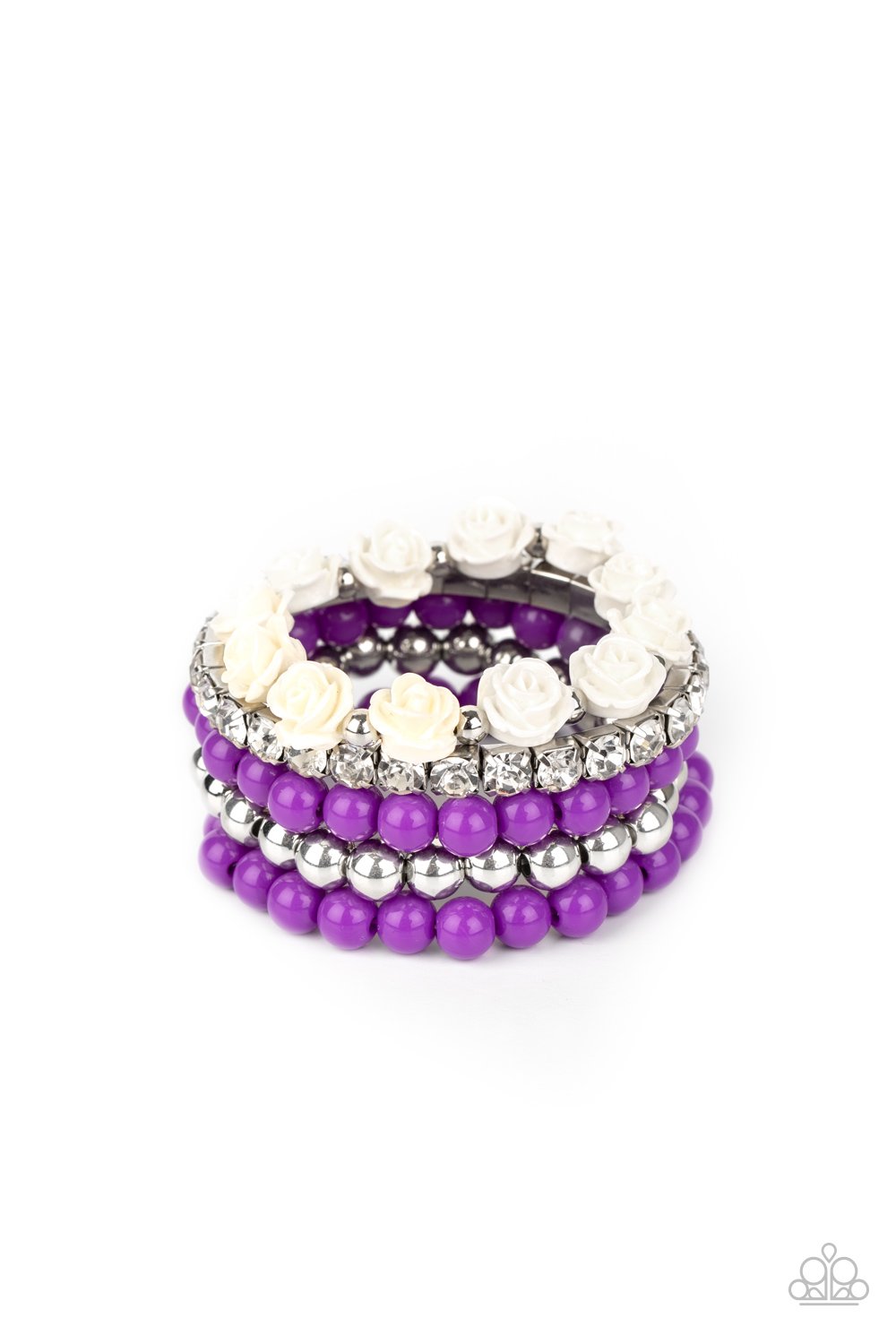 Paparazzi Rose Garden Grandeur - Purple Bracelet
