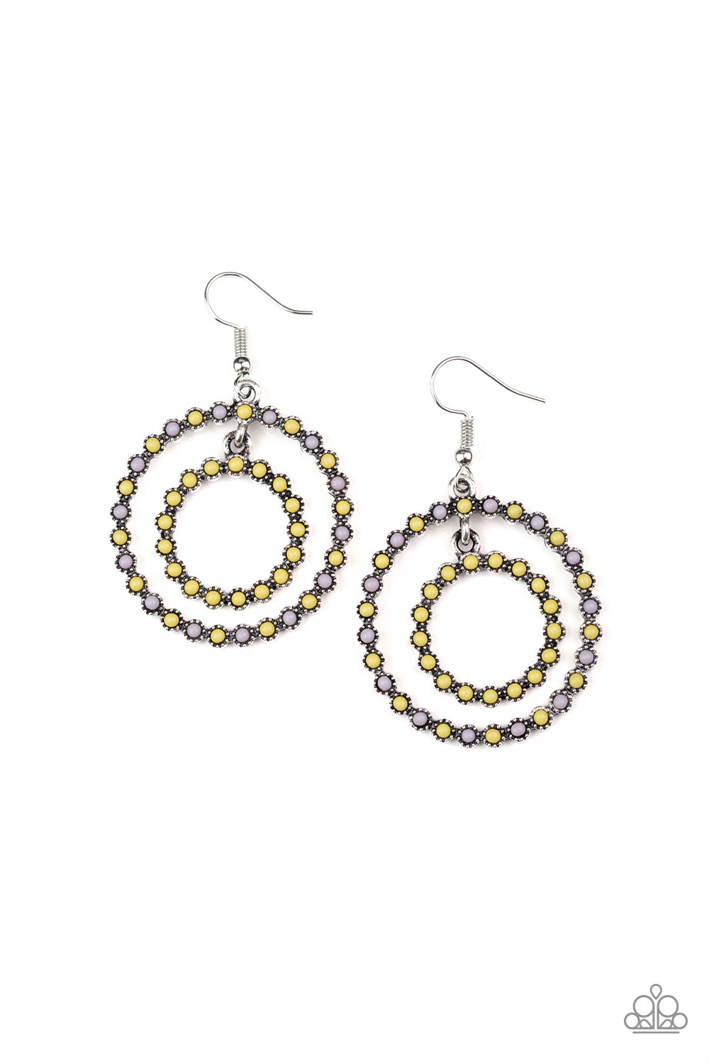 Paparazzi Vibrant Venture - Yellow Earrings 