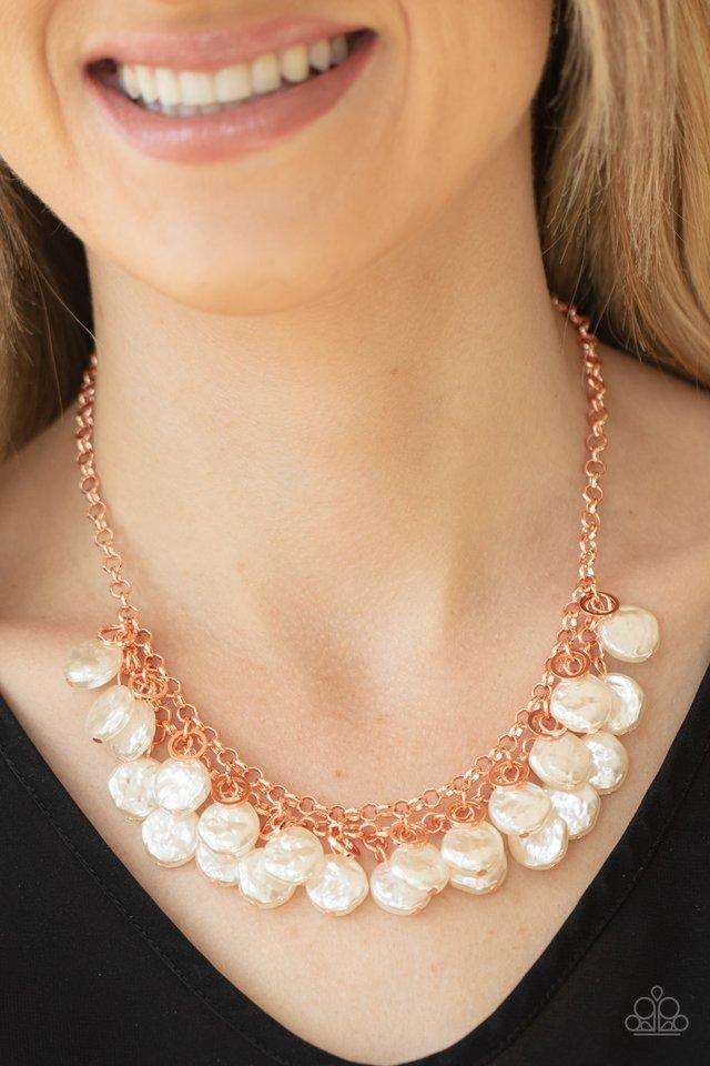 Paparazzi BEACHFRONT and Center - Copper Necklace 