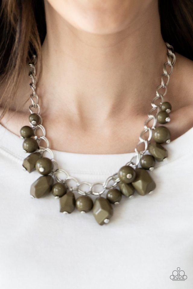 Paparazzi Gorgeously Globetrotter - Green Necklace 